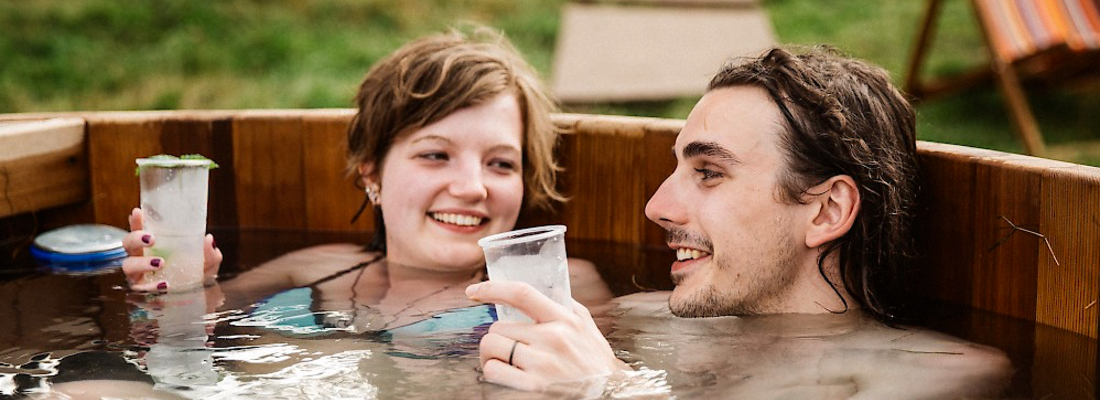 Luxury spa | Green Man Festival 2017 | Bathing under the Sky