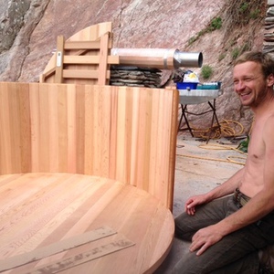 Hot tub for a Beach Hut, Devon, June 2014