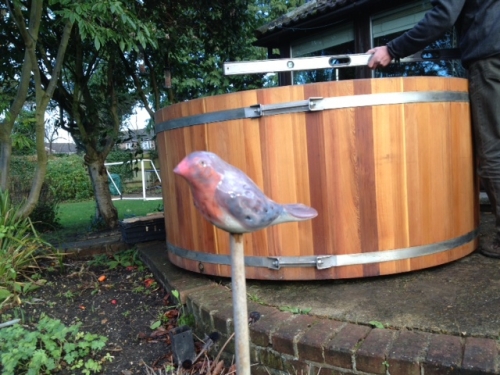 Pre-loved hot tub arrived home, Hertfordshire, February 2014